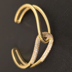 Luxurious Gold and Silver Knot Bracelet